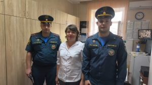 Сегодня наше учреждение посетили сотрудники государственного пожарного надзора.